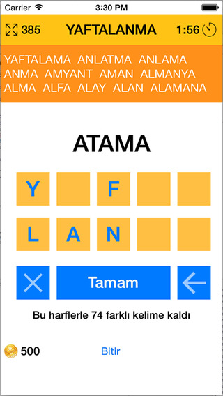 【免費遊戲App】Kelime Türetme-APP點子