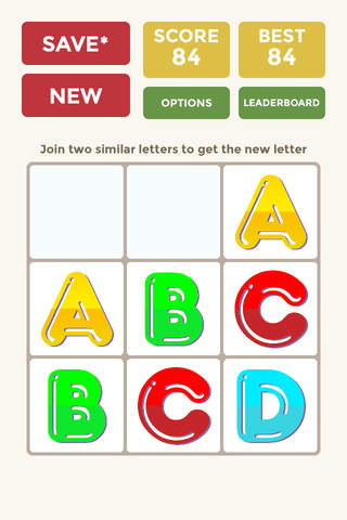 2048 Alphabet Version - Swipe to move ABC tiles like Numbers screenshot 3
