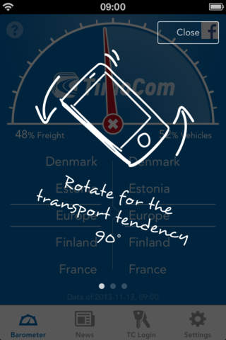 TIMOCOM Transport barometer screenshot 3
