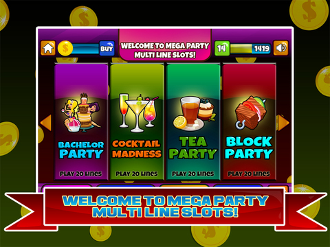 【免費遊戲App】Mega Party Multi Line Slots - Casino Machine Win Big Vegas-APP點子