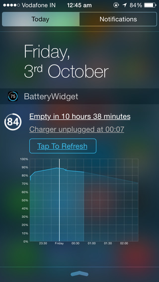 Battery stats widget