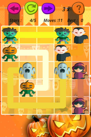 A new halloween character flow brain puzzle game screenshot 2