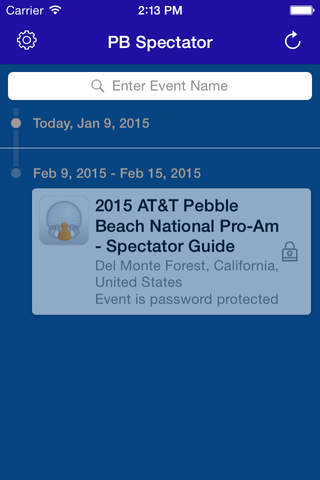 2015 AT&T Pebble Spectator Program screenshot 2