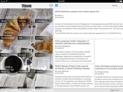 【免費新聞App】McGill Tribune-APP點子