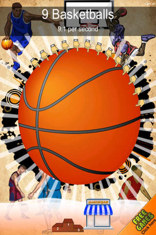 A Basketball Dribble Clicking Fun-fun Click Tap Clicker Games Free screenshot 2