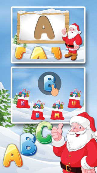 Letters with Santa Free - Kids Learn Alphabet and Letters