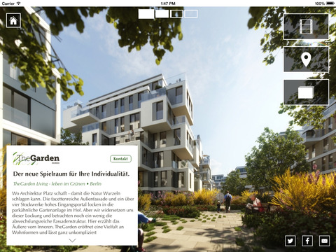 Скриншот из Living Garden - Neubauprojekt in Berlin Mitte von ESCON Immobilien