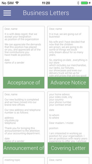 【免費商業App】Business Letters Template-APP點子