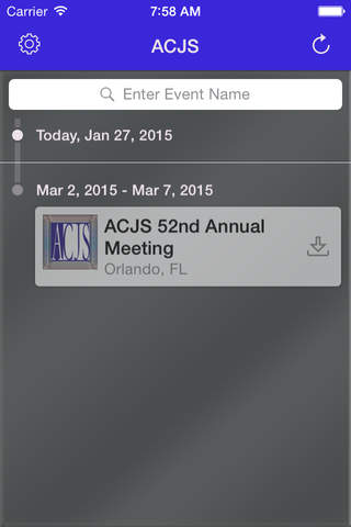 ACJS Annual Meeting screenshot 2