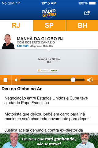 Radio Globo screenshot 2