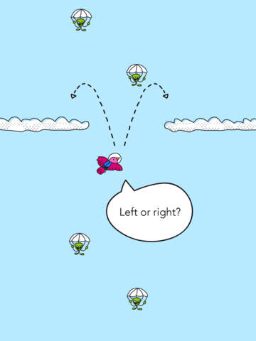 【免費遊戲App】Amazing Doodle Skydive - Space Bird vs. Aliens with Parachutes-APP點子