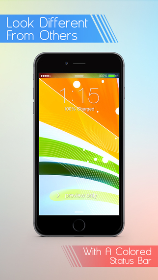 Fancy Status Bar Wallpaper Customizer with Colorful Top Overlays - Make Cool Custom Wallpapers Backg