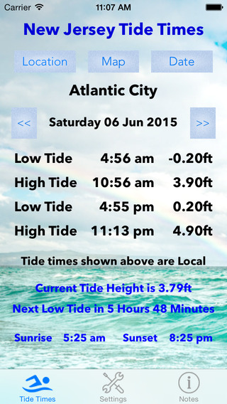New Jersey Tide Times