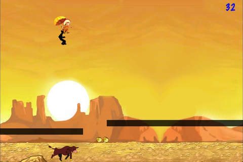 A Slender Man Riding A Red Bull With Cowboys Free screenshot 3