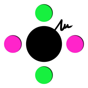 Line Of Blec - Okay, Just draw a trivia zigzag line that crack color blek circles! LOGO-APP點子