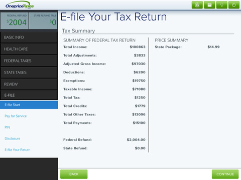 E-file Cloud Tax Preparation - Tax Software to efile your 2015 taxes screenshot 2