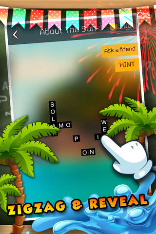 Words Scrabble : Find Summer Vacation Crossword Jigsaw Puzzles Free screenshot 2