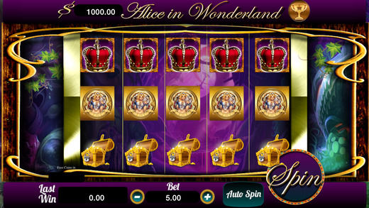 AAA Alice in Wonderland Journey Slots - WIN BIG with FREE Jackpot Casino Style Game with prize wheel