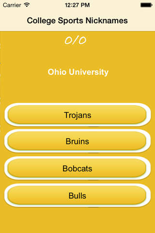 College Sports Nicknames Trivia-Guess The Game screenshot 2