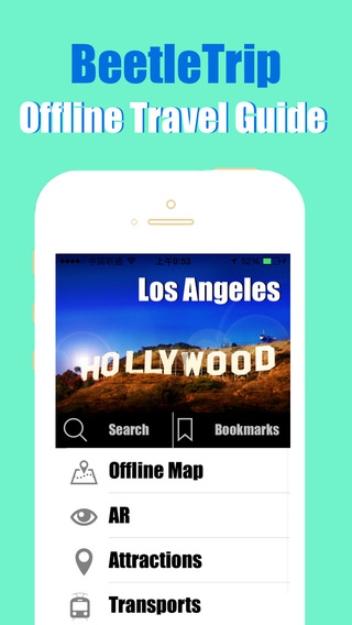 Los Angeles travel guide and offline city map BeetleTrip Augmented Reality metro train tube undergro