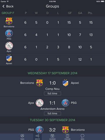 【免費運動App】Champions 2014 - 2015 / Calendar and live results - Champions league edition-APP點子