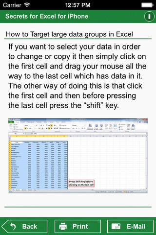 Tutorial for Excel for iPhone & iPad - Help Tips screenshot 3