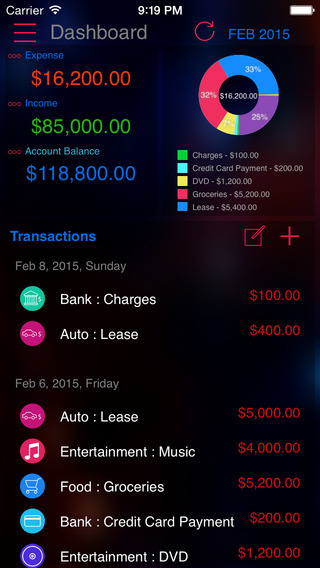 Expense Nova 2.0 : Home Budget and Account Manager and Personal Expense Tracker