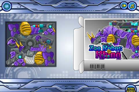 Assembly machines Rhino: Robot zoo series-2 player screenshot 2