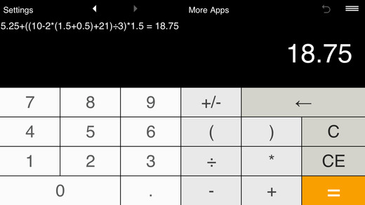 【免費生產應用App】Calculator with parentheses-APP點子