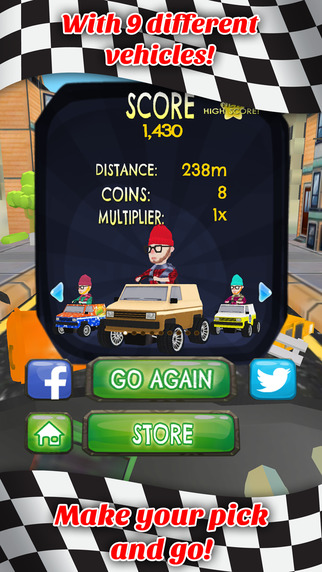 【免費遊戲App】Hipster Funky Van Stunt Jumper - PRO - Downtown Obstacle Course Go Kart Race Game-APP點子