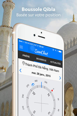 SunChat lite - Qibla Compass, Islamic Prayer Times & News screenshot 2