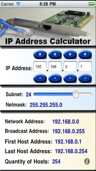 IP Network and Broadcast Adressess Calculator