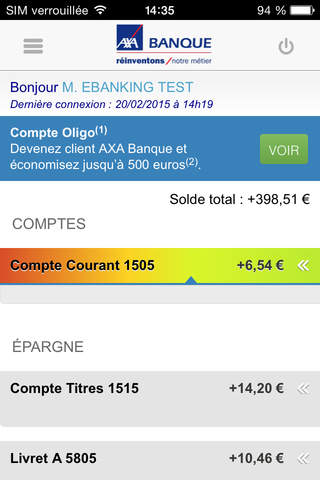 AXA Banque screenshot 2
