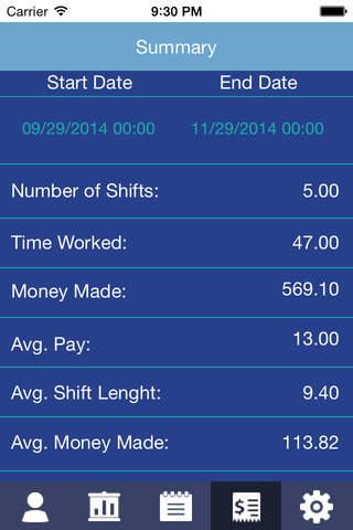 Working Hours Clock & Billable Paycheck Tracker screenshot 2