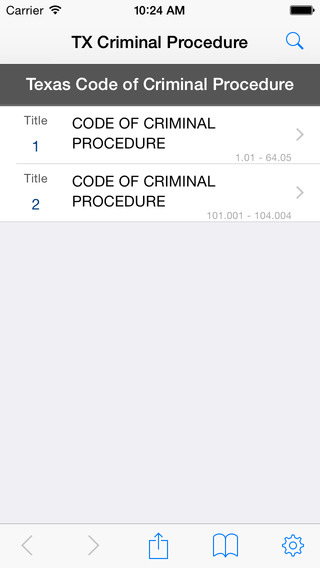 【免費書籍App】TX Code of Criminal Procedure (Texas Law/Statutes)-APP點子