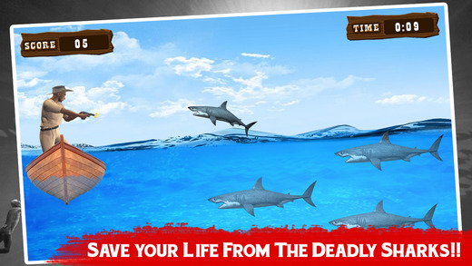 Angry White Shark Attack – shoot the target and hunt down the deadly predators