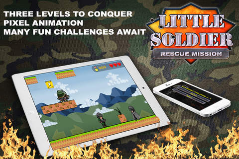 little soldier - rescue mission - tap to jump game screenshot 2