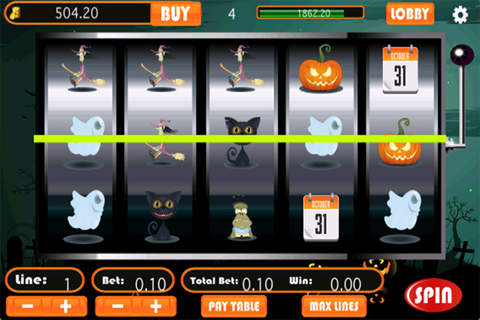 Haunted Halloween Slot Machine - Win Big Jackpots with Halloween Spooky Casino Slots Game and Get Halloween Party Slots Bonus screenshot 3