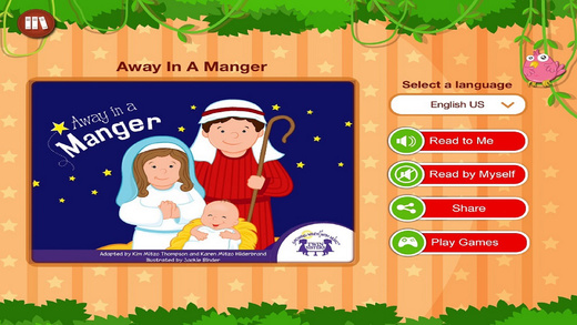 Away In A Manger by Twin Sisters - Read along interactive Christmas eBook in English for children wi