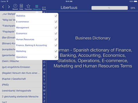 【免費商業App】Libertuus Diccionario de negocios - Diccionario Español – Alemán de finanzas y economía.  Libertuus Business Dictionary - Spanisch – Deutsch Wörterbuch für Begriffe aus den Bereichen  Finanzen und Volkswirtschaftslehre-APP點子