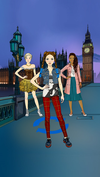 Walks in London Dress Up Make Up and Hair Styling game for girls