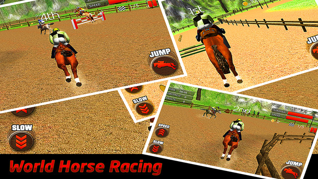 World Horse Racing 3D - Real Jockey Riding Simulation Game on Mountains Derby Track
