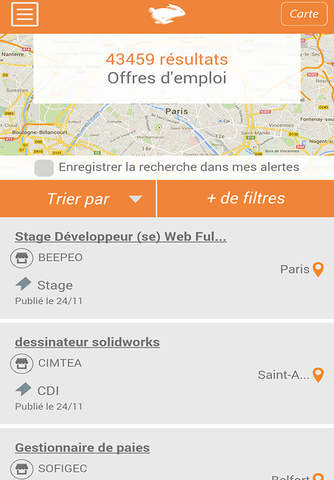 BeepJob : emploi géolocalisé screenshot 2