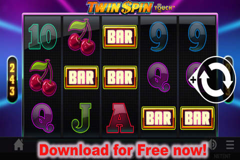 Twin Spin - A popular retro-style slot machine by Netent with bars, sevens and diamonds screenshot 3