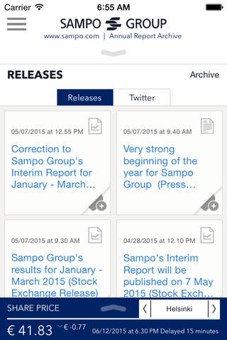 Sampo Group IR screenshot 2