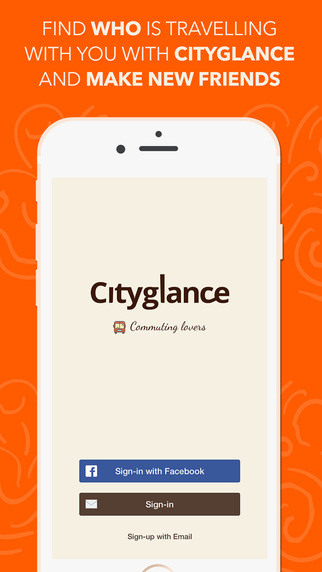 Cityglance: find connect and friend fellow travellers on public transportation - Meet up commuters o