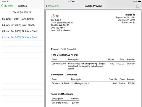 【免費商業App】Timewerks: Mobile Billing with PDF Invoice-APP點子