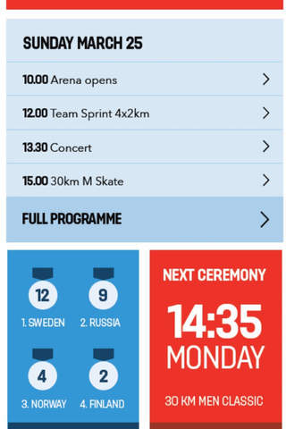 Falun2015 Live Results screenshot 2