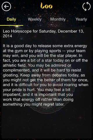 Daily Horoscope 2015 screenshot 2