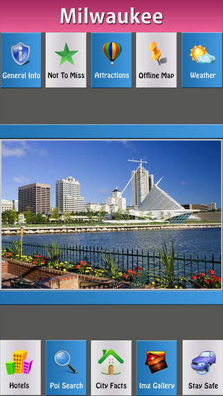 Milwaukee Offline Map City Guide